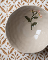 Bowl Flower Pink Stoneware