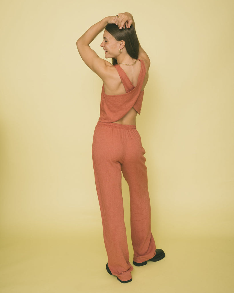 TILTIL Mailey Linen Pants Pomegranate - Things I Like Things I Love