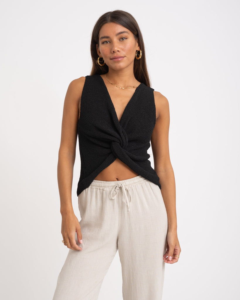 TILTIL Tessa Knit Knot Back Black One Size - Things I Like Things I Love