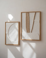 Wall Art Paper White /Wooden Frame