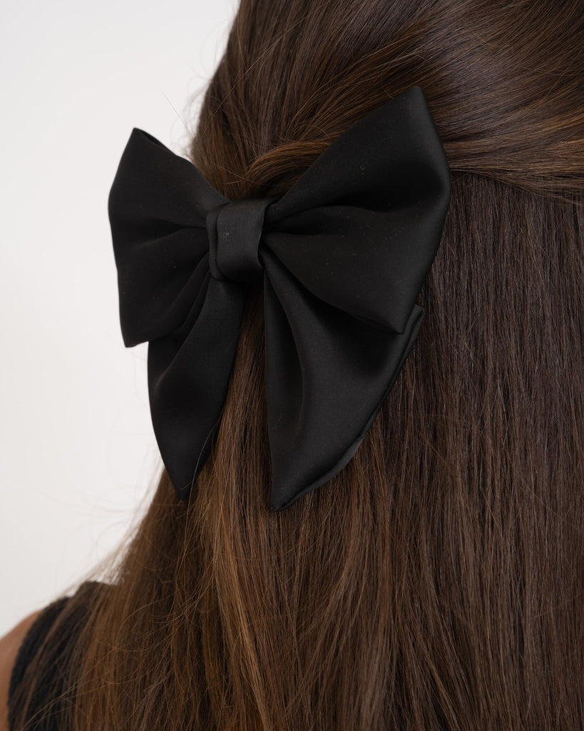 Bow Clip Satin Annick Black - Things I Like Things I Love