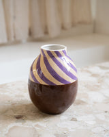 Vase Stripe Brown/Purple
