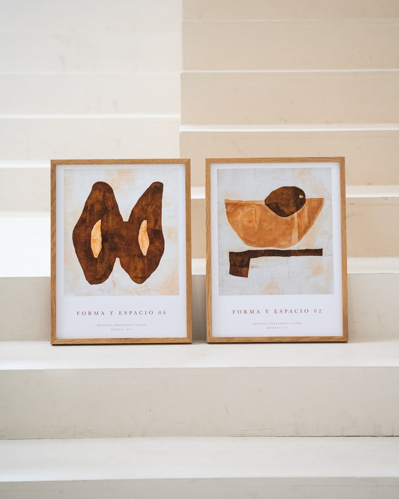 Art Print Forma y Espacio + Oak Frame - Things I Like Things I Love