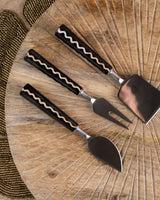 Cheese Knives Brown Waves