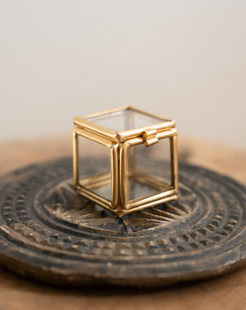 Glass Box Quadratic Tiny Gold - Things I Like Things I Love