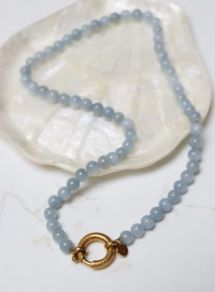 Necklace Snake Light Blue - Things I Like Things I Love