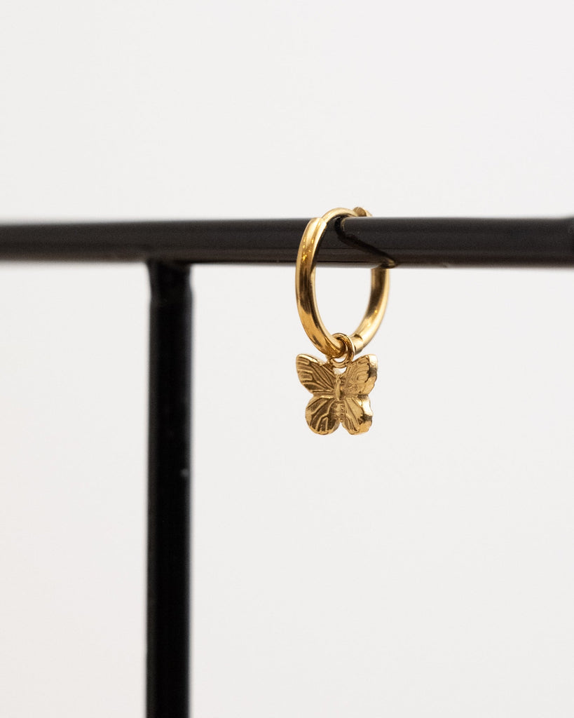 Single Hoop Goldplated Butterfly Babe - Things I Like Things I Love