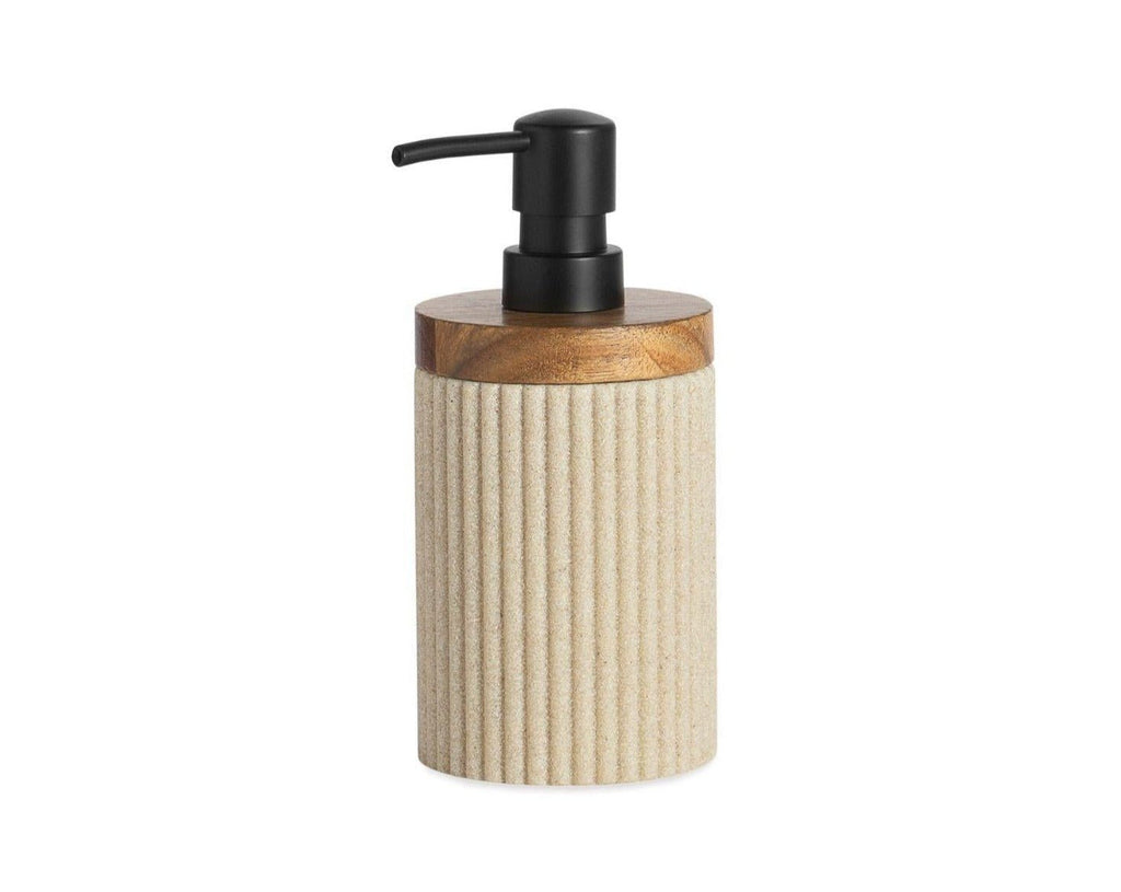Soap Dispenser Beige/Acacia Wood - Things I Like Things I Love