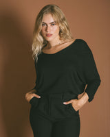 TILTIL Amber Knitted Top Black One Size