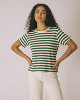 TILTIL Many Stripe Knit Green Beige One Size