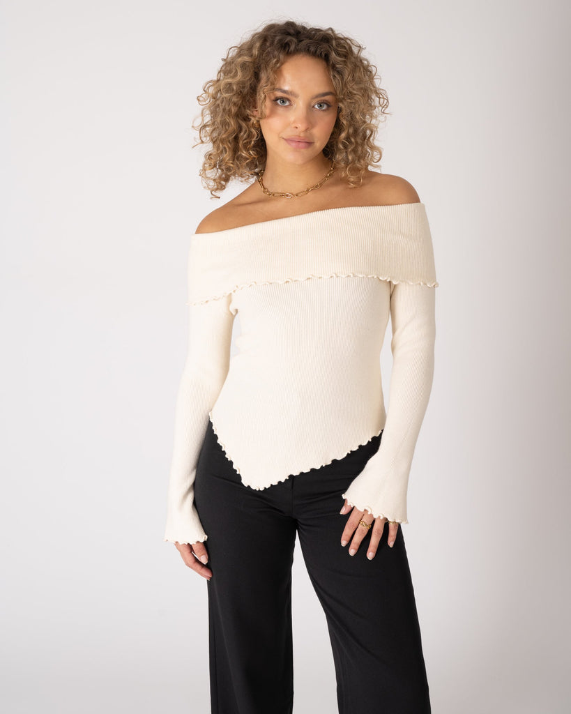 TILTIL Moggy Off Shoulder Cream One Size - Things I Like Things I Love