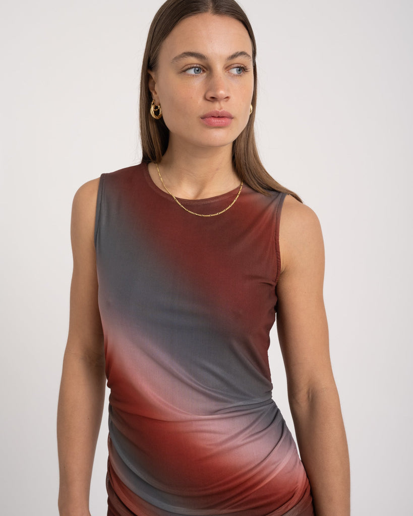 TILTIL Tommy Dress Mesh Red Grey - Things I Like Things I Love