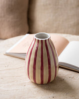 Vase Stripe Beige/Dark Pink